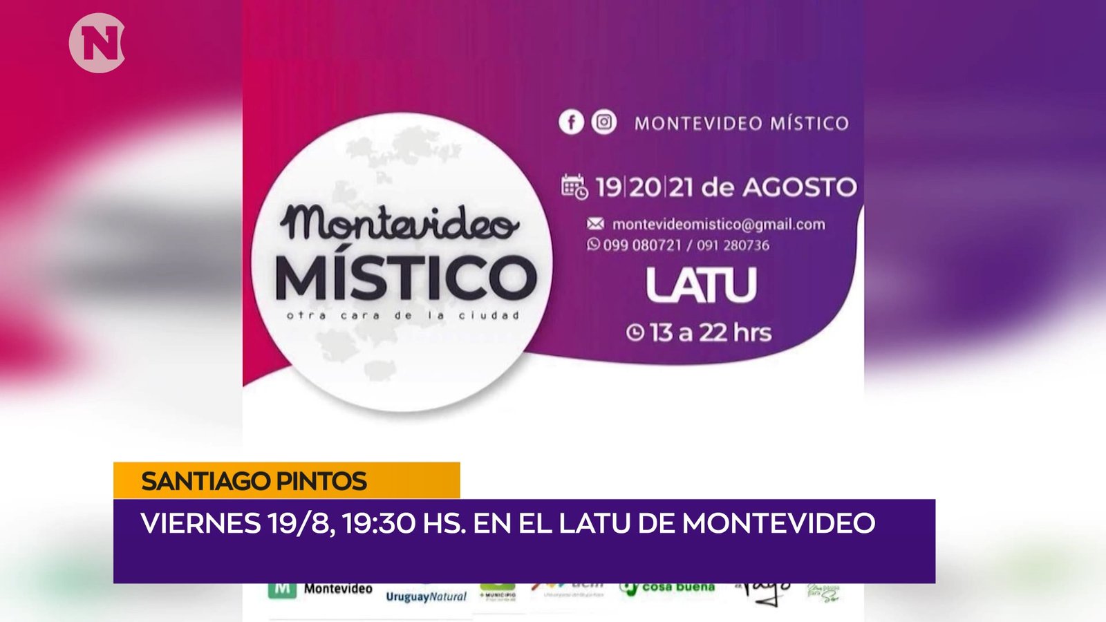 “montevideo MÍstico” Andrea Nieto Y Santiago Pintos Organizadores Evento “montevideo Místico 